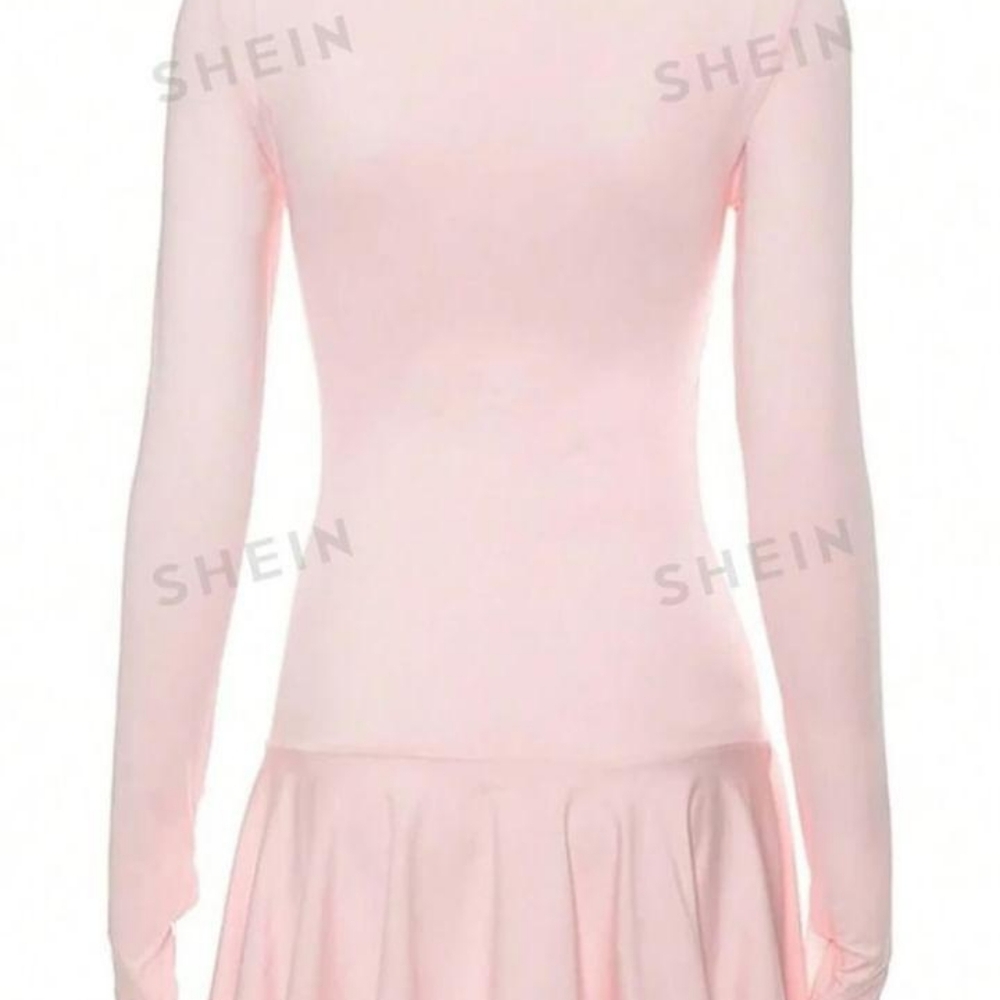 Long Sleeve Ruffle Hem Dress - Picture 2 of 2